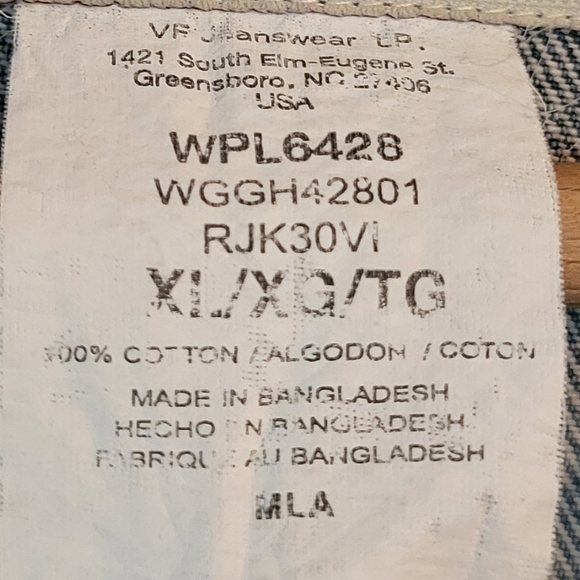 Wrangler Rugged Wear Vintage Cotton Jean Denim Jacket - Picture 7 of 7